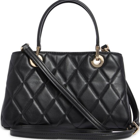 NWT ✅ Kate Spade CAREY ~ Small Quilted Sullivan Satchel K1489 ~ BLACK ✨ NWT - Picture 9 of 12